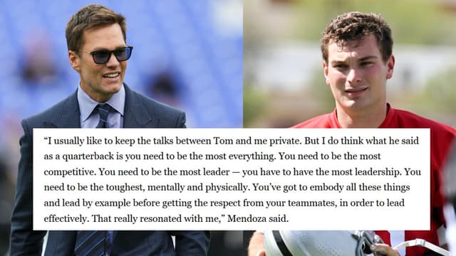 Fernando Mendoza Learning Leadership From Tom Brady