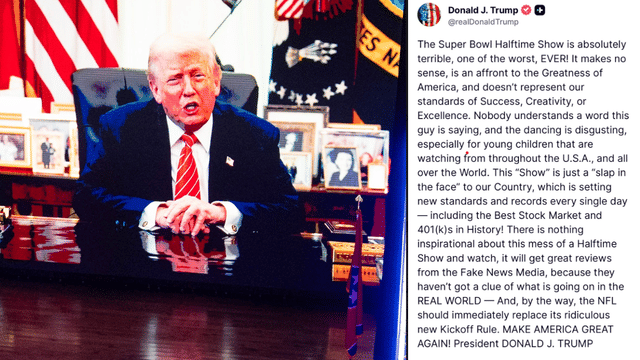 President Trump Calls Super Bowl Halftime Show “One Of The Worst, Ever”