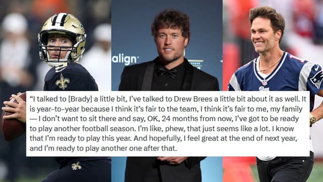 Matthew Stafford Reveals Advice From Tom Brady, Drew Brees About Playing Into His 40s