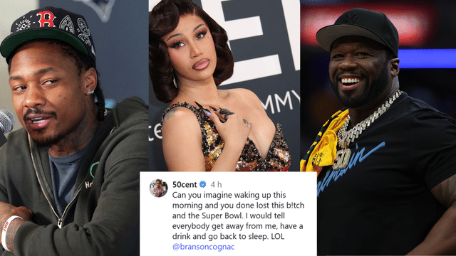 50 Cent Trolls Stefon Diggs After Super Bowl Loss & Cardi B Breakup Rumors