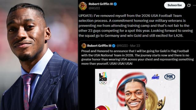 Robert Griffin III Withdraws From Team USA Flag Football Consideration
