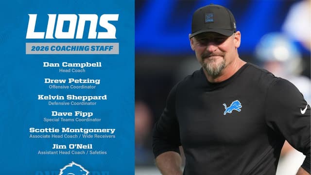 Detroit Lions Officially Announce 2026 Coaching Staff
