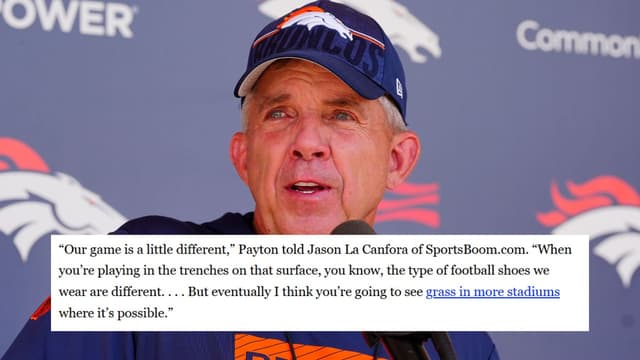 Sean Payton Predicts More NFL Stadiums Will Switch to Grass Fields