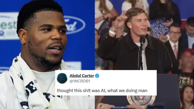 Giants’ Abdul Carter Appears to Call Out Jaxson Dart Over Trump Appearance