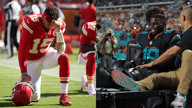 Patrick Mahomes Reacts to Tyreek Hill’s Gruesome Knee Injury