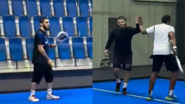 Islam Makhachev, Khabib Nurmagomedov Enjoy Padel as Kamaru Usman Talk Heats Up