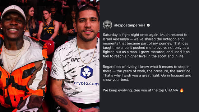 Alex Pereira Sends Israel Adesanya Respect Ahead Of UFC Seattle Return