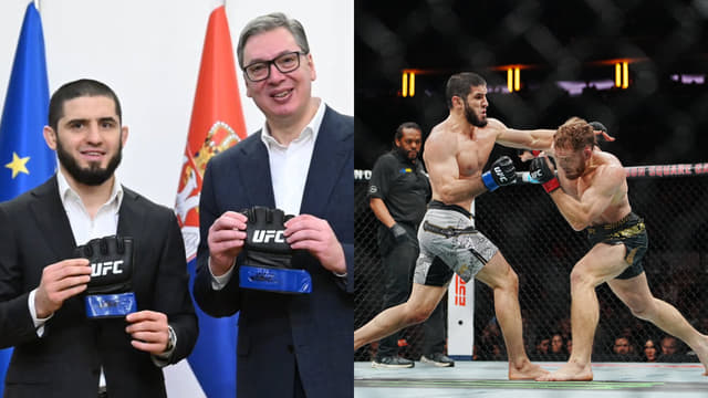 Islam Makhachev Gifts Serbian President His Title Fight Gloves After UFC Milestone
