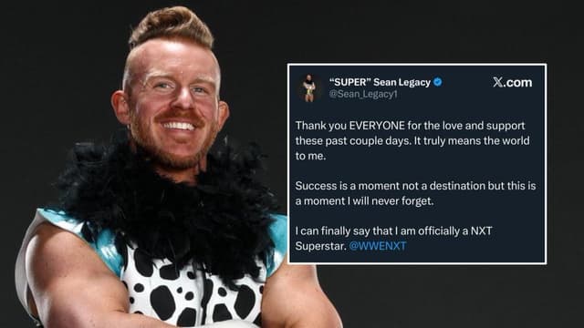 Sean Legacy Joins NXT, Says This “Moment” Will Stick Forever