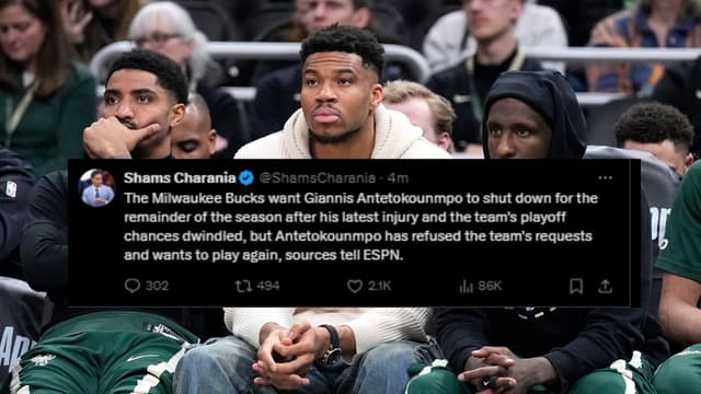 Bucks Want to Shut Down Giannis For Rest of the Season, Antetokounmpo Refuses 