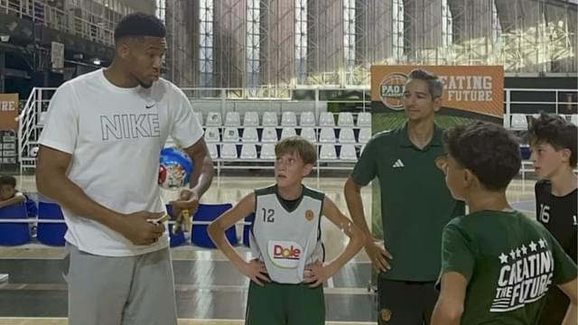 Giannis Antetokounmpo Tells Panathinaikos Kids Hard Work Beats Talent