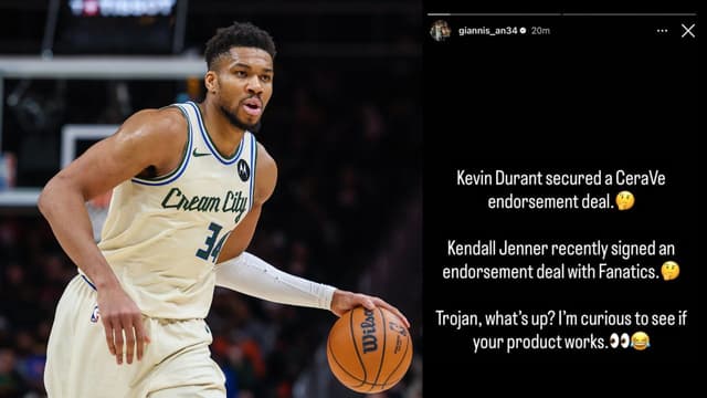 Giannis Hilariously Seeks Condom Brand Partnership in IG Story After KD’s CeraVe Deal