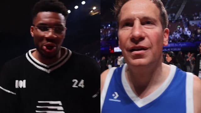Giannis Antetokounmpo Trades Whistle Jokes With Suns Owner Mat Ishbia After Celebrity Game