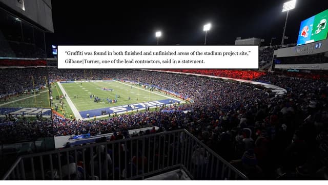Construction of $2.2 Billion Bills Stadium Suspended After Discovery of Graffiti