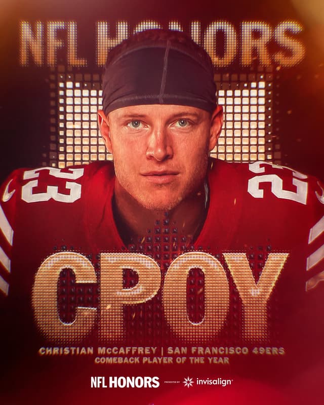 Christian McCaffrey Bags Comeback Player Of the Year Award