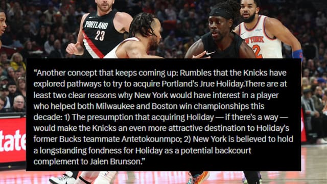 Knicks Exploring Trades for Jrue Holiday to Pair With Brunson, Make Run at Giannis
