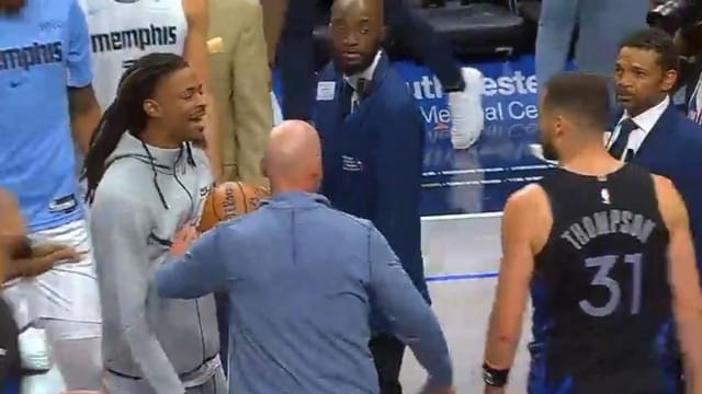 Klay Thompson and Ja Morant in Tense Confrontation After Grizzlies’ 102–96 Win Over Mavs