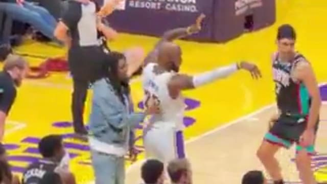 Ja Morant Caught Giving LeBron James a Back Rub Mid-Game