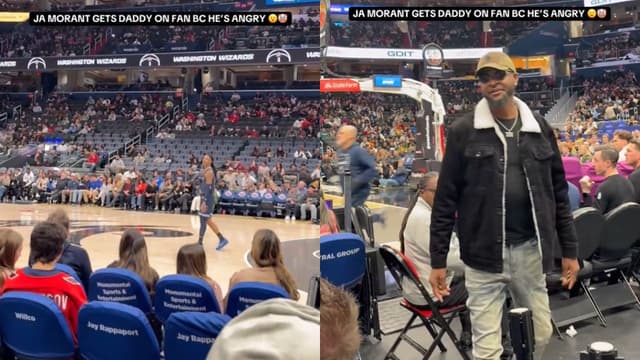 Ja Morant's Dad Steps In as Wizards Fan Taunts Ja With “Play-In Team” Heckle
