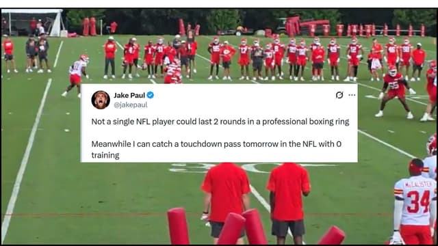 Jake Paul Claims He Can Catch a Patrick Mahomes TD Pass With 0 Training 