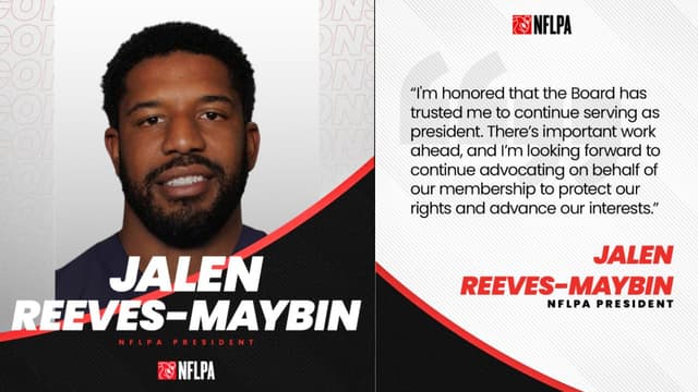NFL Players Re-Elect Jalen Reeves-Maybin as NFLPA President