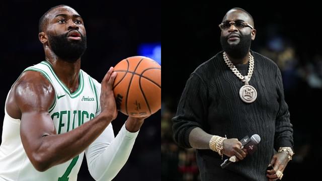 Rick Ross Urges Jaylen Brown to End the Madness as His Fake Hairline Claims a Third Victim