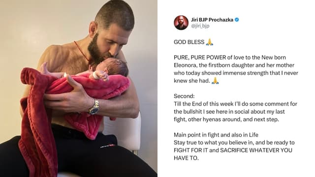 Jiří Procházka Welcomes Daughter Eleonora With Emotional Tribute