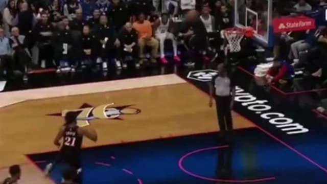 Joel Embiid Hilariously Flops on a Free Throw After Knee Inury Scare