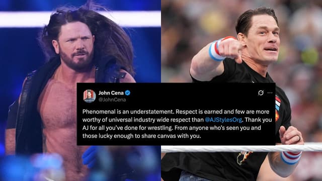 John Cena Applauds AJ Styles After Career Match Loss To Gunther