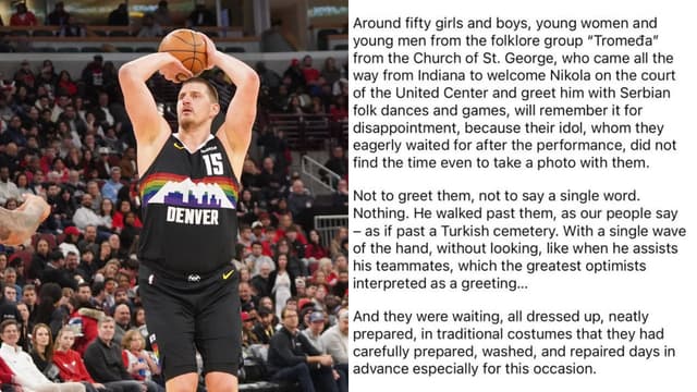 Nikola Jokic Leaves Serbian Folklore Group in Chicago Disappointed Again 