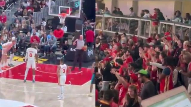 Hawks Fans Chant “Thank You Warriors” With Jonathan Kuminga at the Free Throw Line