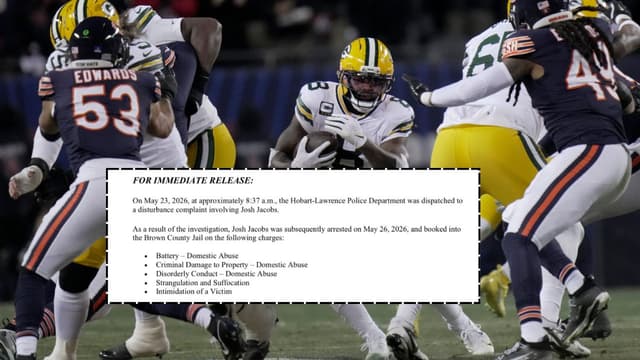 Report: Josh Jacobs Set to Miss Packers’ Week 1 Game Over Felony Charges 