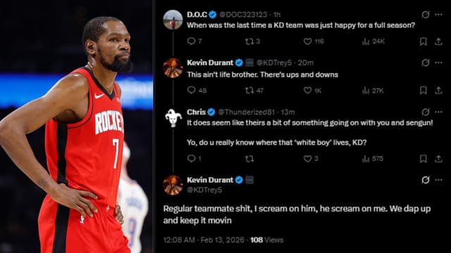 Kevin Durant Shrugs Off Drama Talk With Alperen Sengun: “Ups and Downs”
