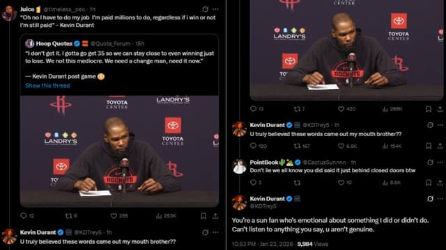 Kevin Durant Calls Out Parody Quote, Then Claps Back at Suns Fan on X