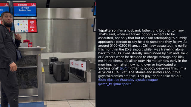 US Air Force Veteran Alleges Khamzat Chimaev Assaulted Him At Dubai Airport