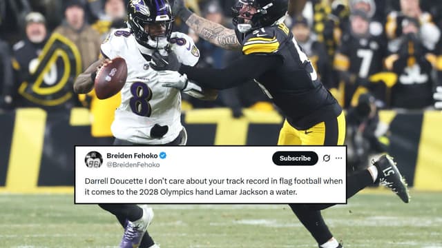 Breiden Fehoko Wants Darrell Doucette to Hand Lamar Jackson Water at 2028 Olympics