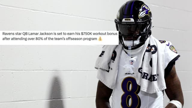 Lamar Jackson Set to Earn $750,000 Bonus From Ravens’ Offseason Program
