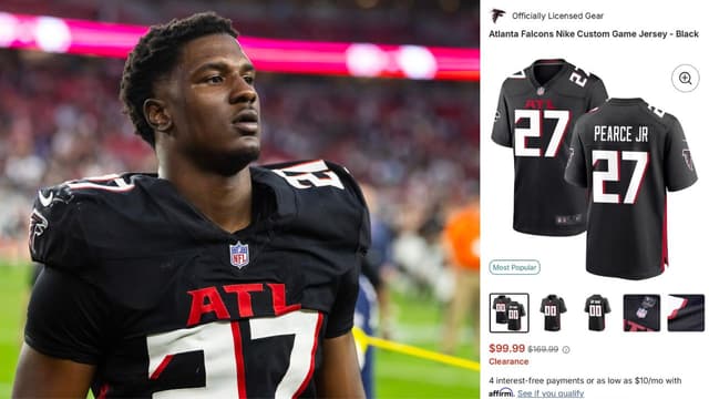 NFL Puts James Pearce Jr.’s Jerseys on Clearance Following Arrest