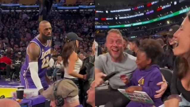 WATCH: LeBron James Gifts His Game-Worn Bracelet to a Young Courtside Fan