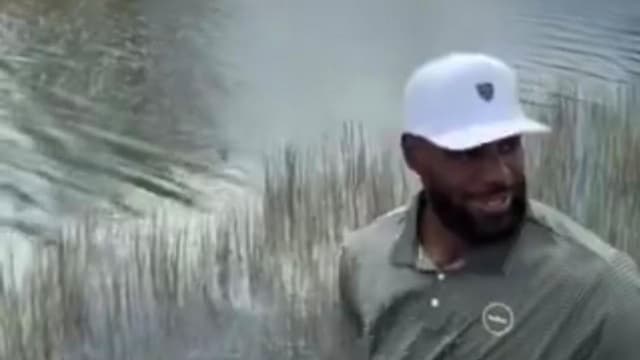 LeBron James Hilariously Stared Down by Alligator While Trying to Retrieve Golf Ball