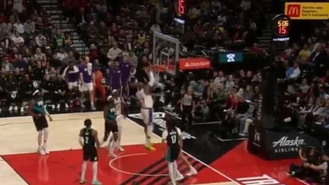 41 Y/O LeBron James Elevates for the Emphatic Tomahawk Dunk