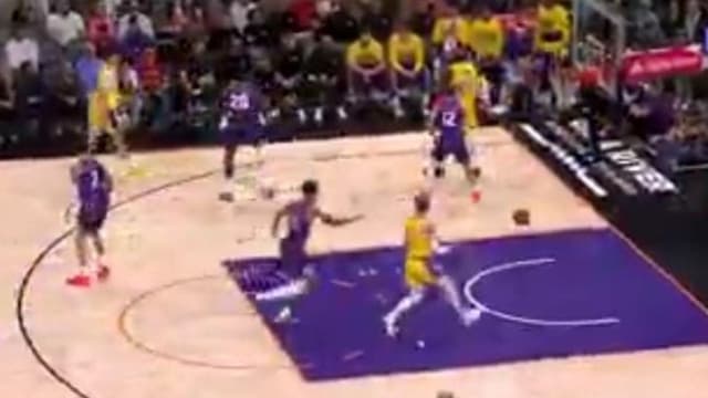 LeBron James With Incredible Behind-the-Back Pass to Luka Kennard