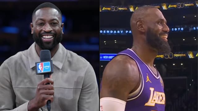 LeBron James Laughs as Dwyane Wade Complains About Not Having a Handshake