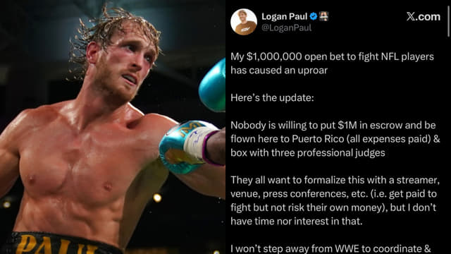 Logan Paul Claims NFL Stars Won’t Risk $1M for Puerto Rico Fight
