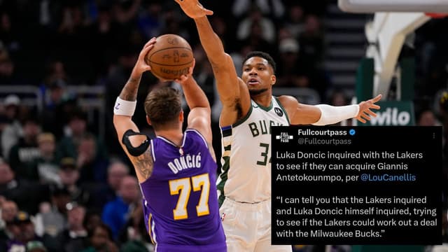 Luka Doncic Reportedly Inquired if the Lakers Could Trade for Giannis Antetokounmpo