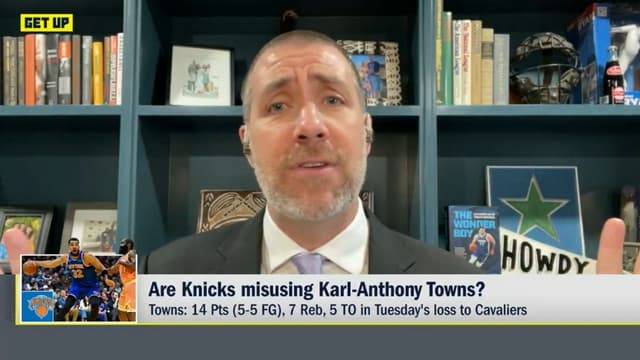 Tim MacMahon: Knicks Misused KAT in Loss To Cavs After “Five Shots… Five of Five”