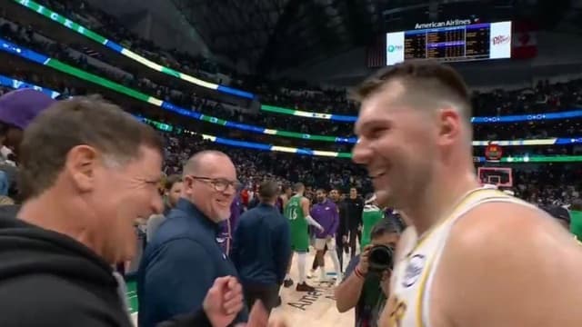 Luka Doncic Catches Up With Mark Cuban After Lakers’ Win vs. Mavs