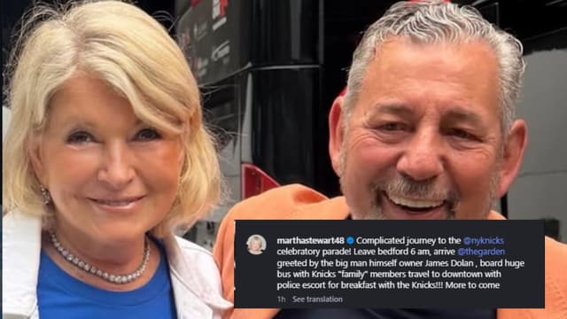 Martha Stewart Joins Knicks Parade Trip After Early Bedford Departure