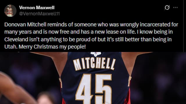 Vernon Maxwell Takes A Dig At Cleveland After Donovan Mitchell Drops 34 in XMas Loss