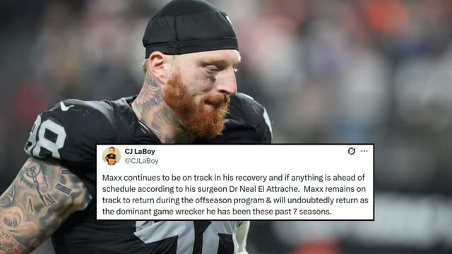 Surgeon Provides Update on Maxx Crosby’s Recovery Amid Ravens’ U-Turn